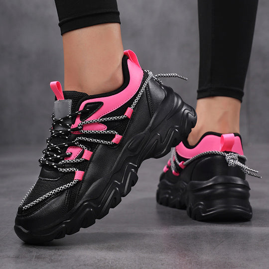 Damen Sportliche Chunky Sneaker mit atmungsaktivem Netzobermaterial EB