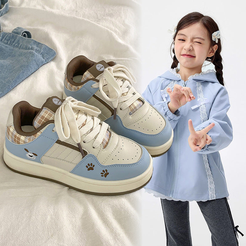 Damen Sneakers im lässigen Retro-Design mit karierten Akzenten und bequemer Sohle EB