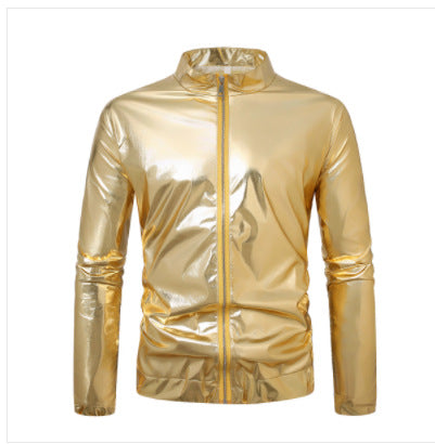 Herren nan ultraleichte reflektierende Windjacke mit Stehkragen und durchgehendem Reißverschluss EB