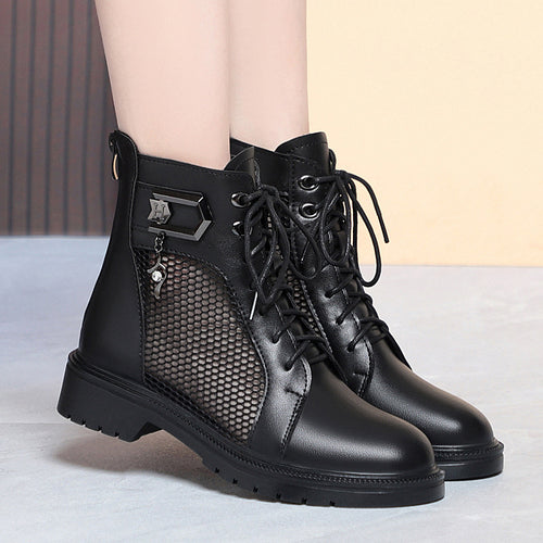 Damen Stiefeletten mit luftiger Netzstruktur und trendigem Design EB