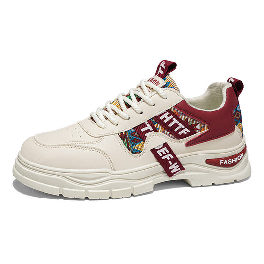 Damen Modische Chunky Sneakers mit einzigartigem Grafikdesign und rutschfester Sohle EB