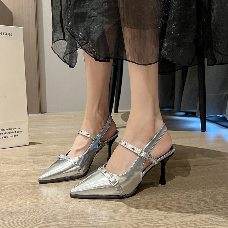 Damen eleganter Slingback-Pumps mit modischen Stilelementen EB