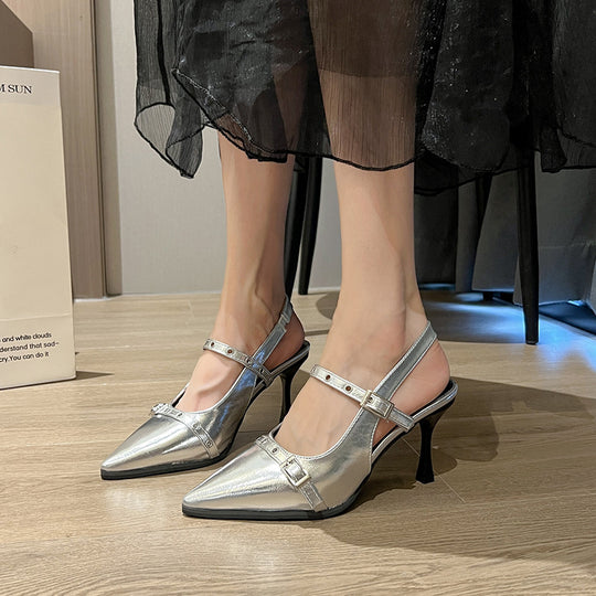Damen eleganter Slingback-Pumps mit modischen Stilelementen EB