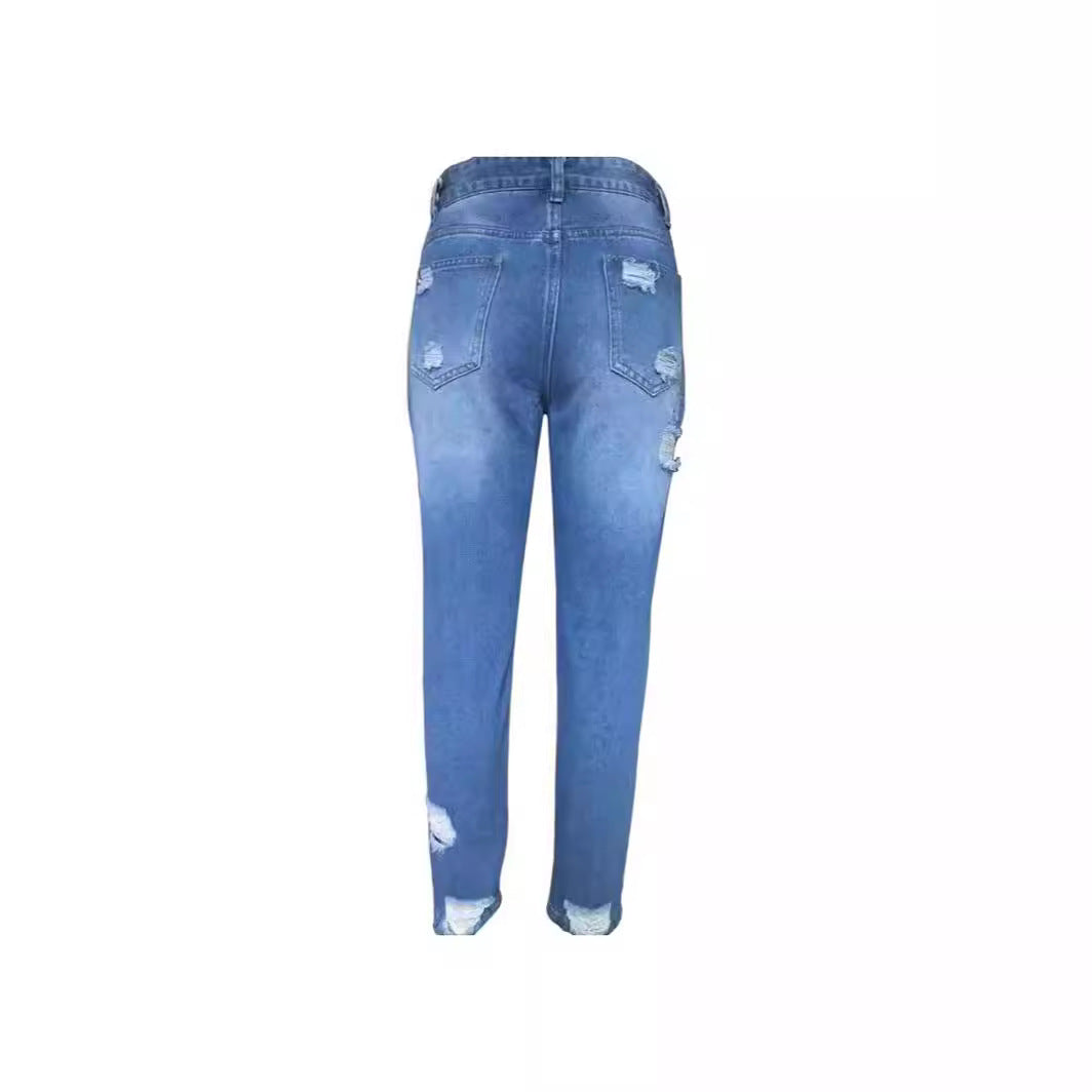 Damen Ripped Jeans im Used-Look EB