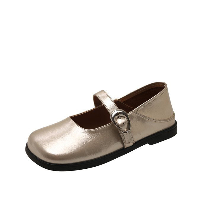Damen Ballerinas mit modischer Schnallen-Applikation und bequemem Fußbett EB