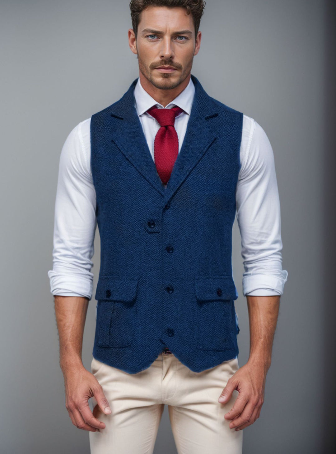 Herren Weste im klassischen Herringbone-Design EB