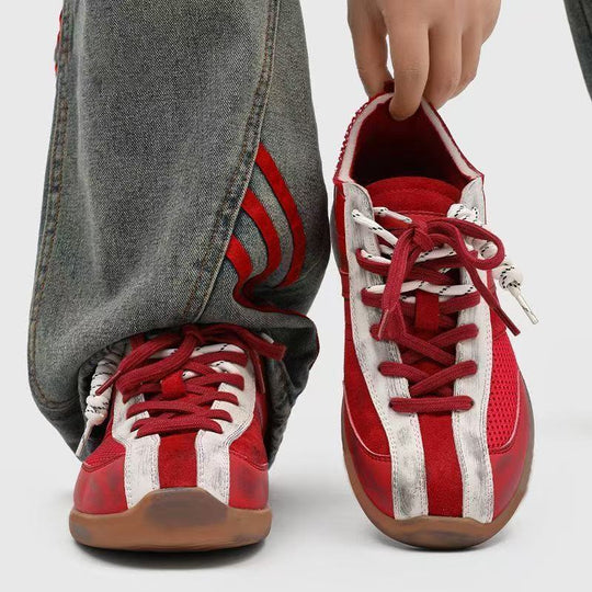 Damen Sportliche Sneaker mit atmungsaktiven Elementen und individueller Schnürung EB