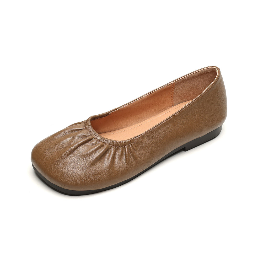 Damen Ballerinas mit elastischem Faltendesign und bequemer Innensohle EB