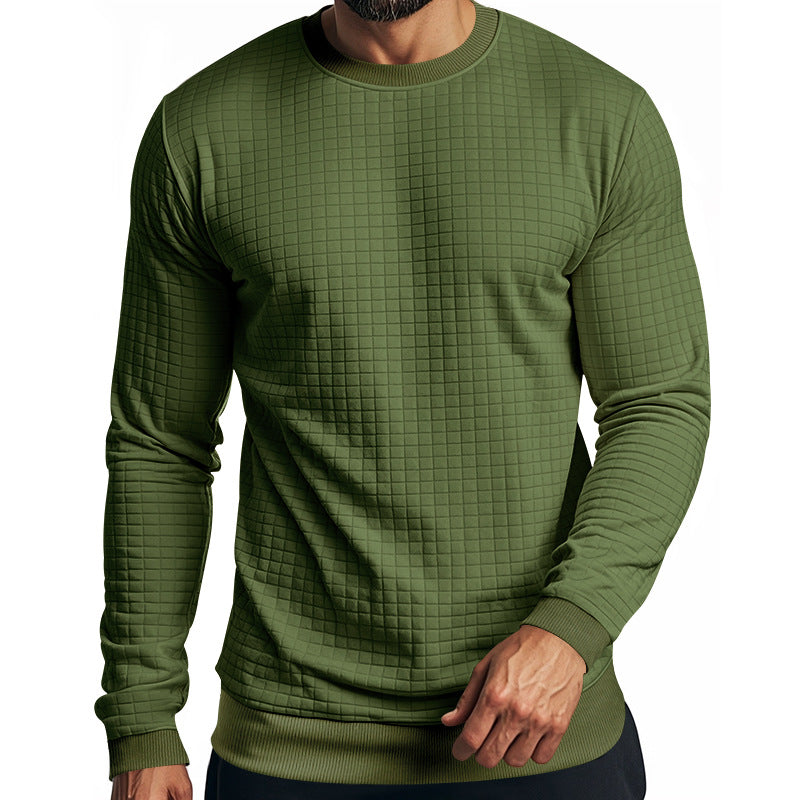 Herren Langarm-Sweatshirt mit strukturiertem Design und elastischem Bund EB