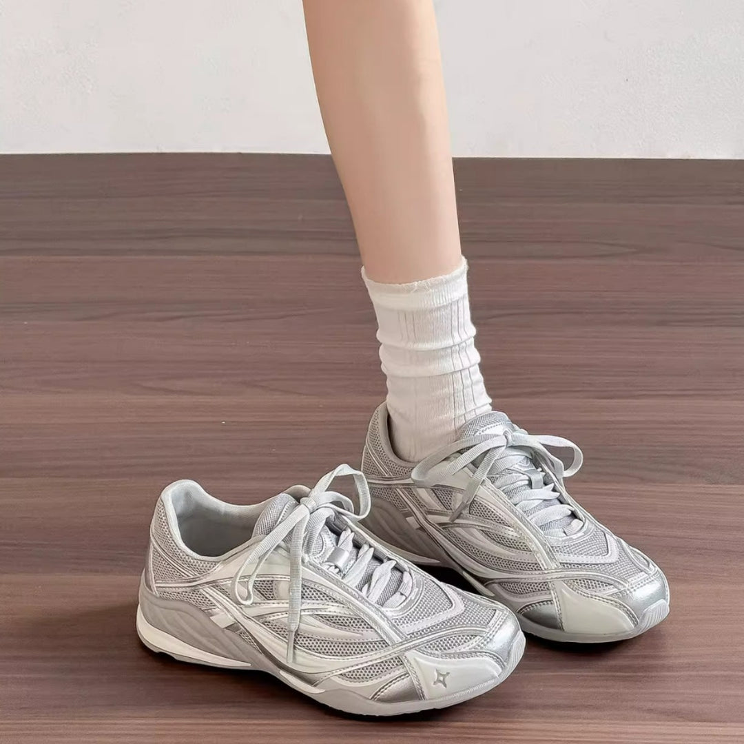 Damen Sportliche Laufschuhe mit atmungsaktivem Mesh-Obermaterial und dämpfendem Fußbett EB