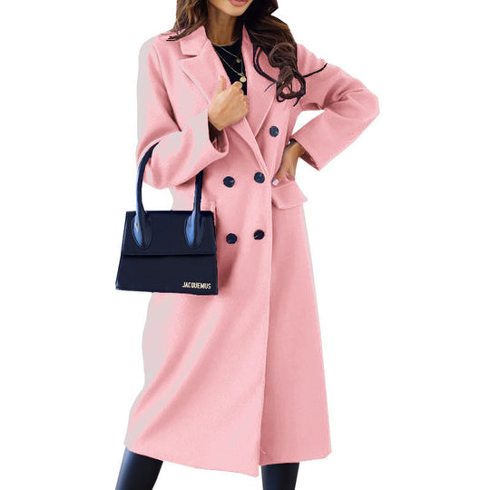 Damen Elegante und modische Wollmantel EB