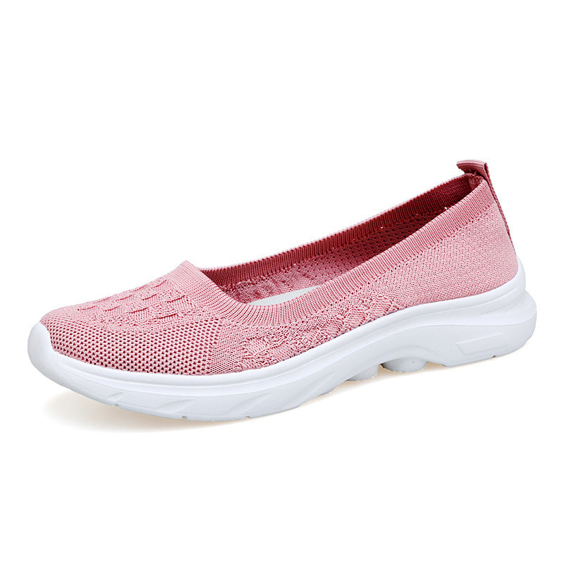 Damen Bequeme Slip-On Sneakers aus atmungsaktivem Gewebe EB