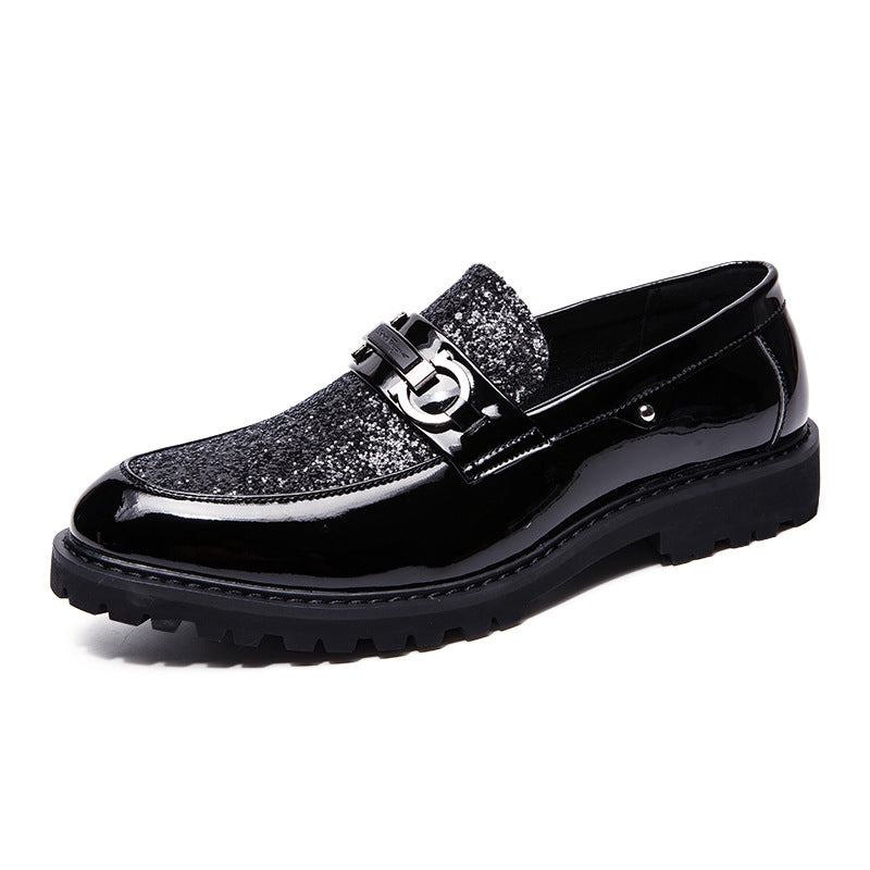 Damen Elegante Mokassins mit glitzerndem Obermaterial EB
