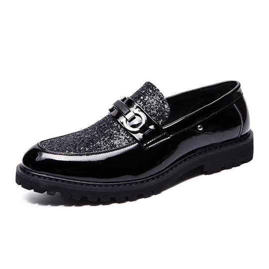 Damen Elegante Mokassins mit glitzerndem Obermaterial EB
