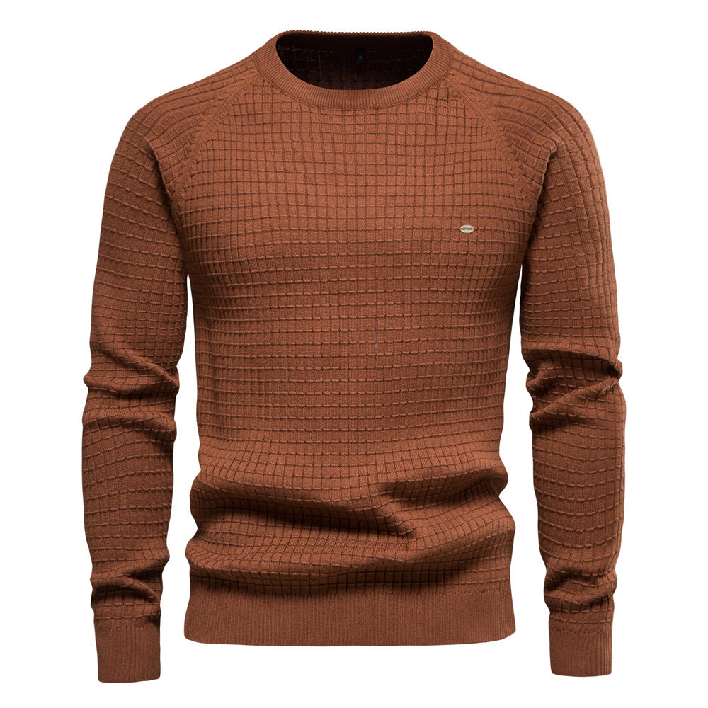 Herren strukturiertes Rundhals Sweatshirt mit modernem Design EB