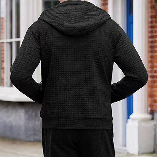 Herren stylische Jacke mit strukturiertem Design und praktischem Reißverschluss EB
