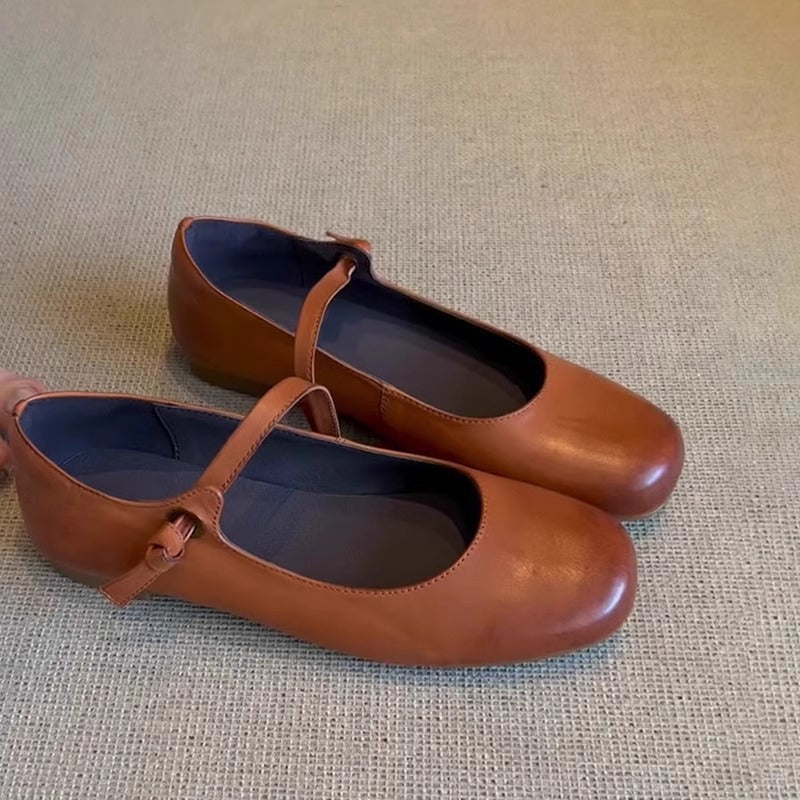 Damen Ballerinas mit elegantem Riemenverschluss und weicher Innensohle EB