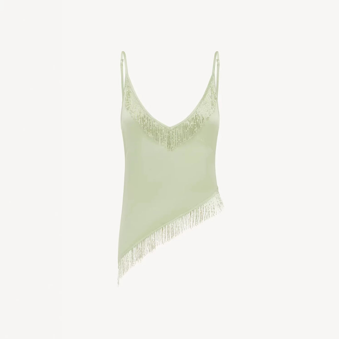 Damen Fransenoberteil und Rock Set EB