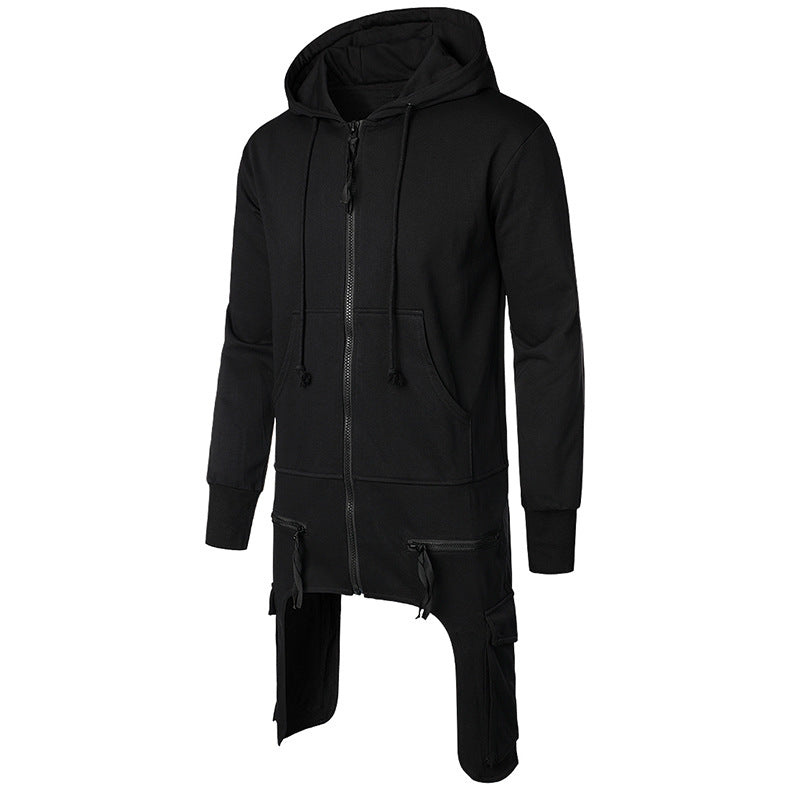 Damen Urbaner Kapuzenmantel mit asymmetrischem Schnitt und praktischen Taschen EB