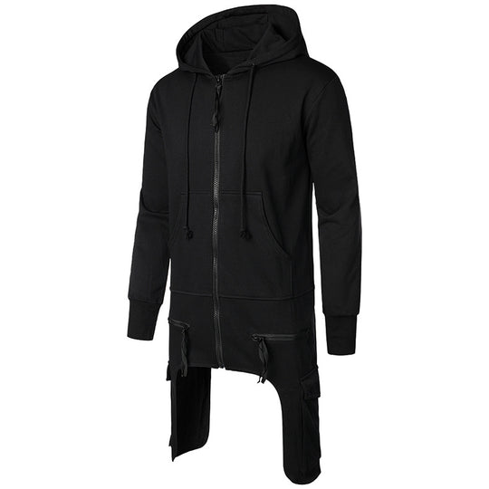 Damen Urbaner Kapuzenmantel mit asymmetrischem Schnitt und praktischen Taschen EB