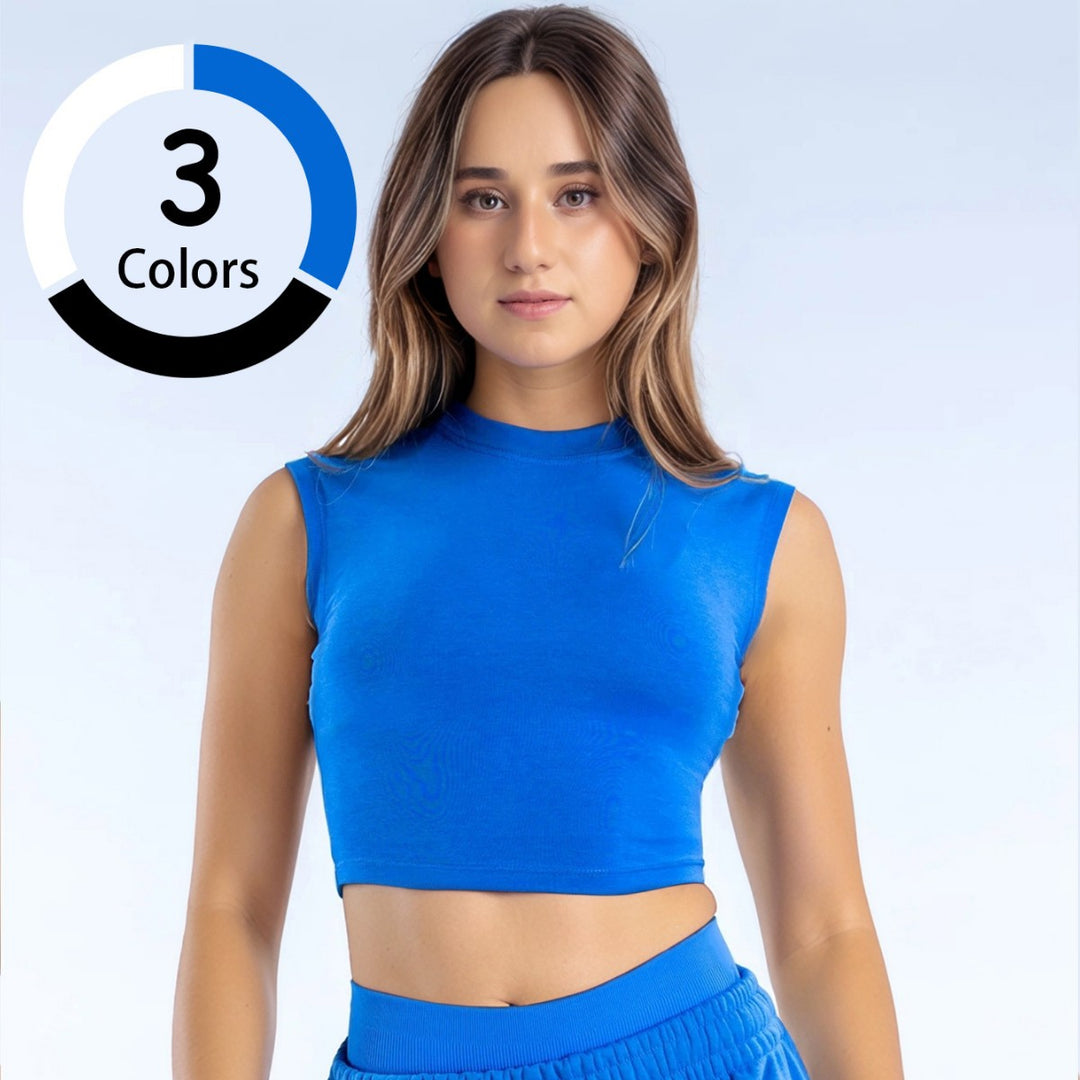 Damen Sportliches Crop-Top EB