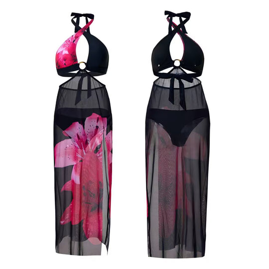 Damen Bikiniset mit transparentem Cover-Up EB