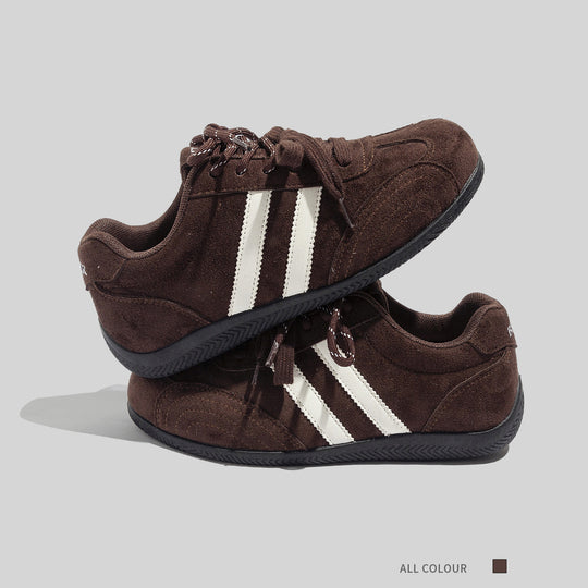 Damen Sportliche Sneaker mit rutschfester Gummisohle und weichem Wildleder-Obermaterial EB