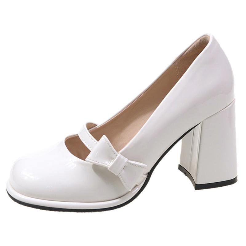Damen elegante Mary Jane High Heels mit Blockabsatz EB