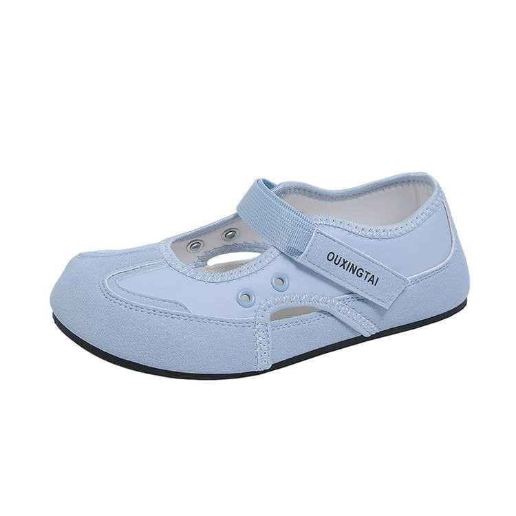 Damen bequeme Freizeitschuhe mit praktischem Klettverschluss und atmungsaktiver Oberflächenstruktur EB
