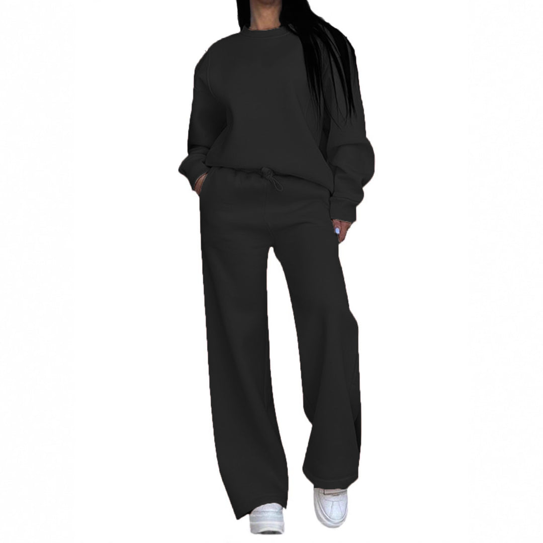 Damen nan lässiges Oversize Sweatshirt und weite Jogginghose Set EB