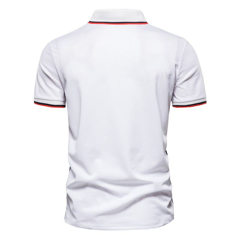 Herren Polohemd mit modischem Farbblock-Design und hochwertiger Baumwollmischung EB