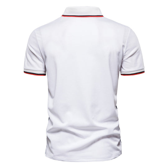 Herren Polohemd mit modischem Farbblock-Design und hochwertiger Baumwollmischung EB