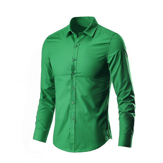 Herren nan Slim-Fit Businesshemd aus Stretch-Baumwollmix mit Kentkragen EB