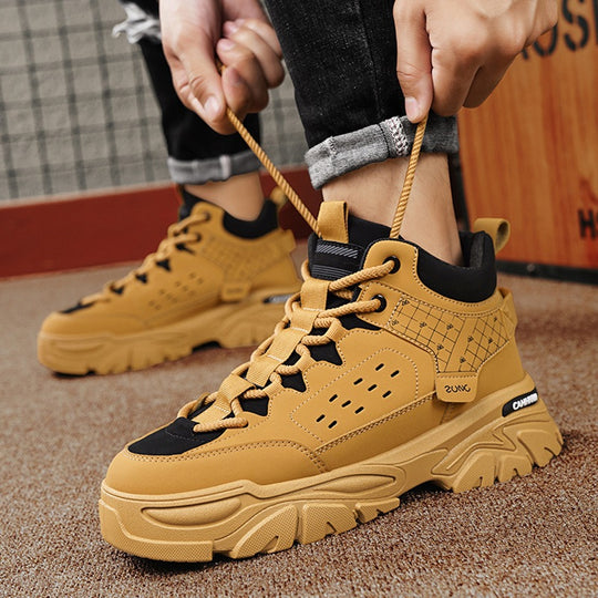 Damen Sportliche High-Top Sneaker mit strukturiertem Obermaterial und dämpfender Sohle EB