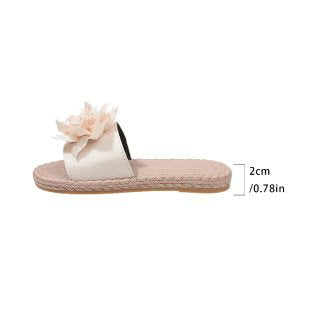 Damen Bequeme Pantoletten mit floralem Dekor EB