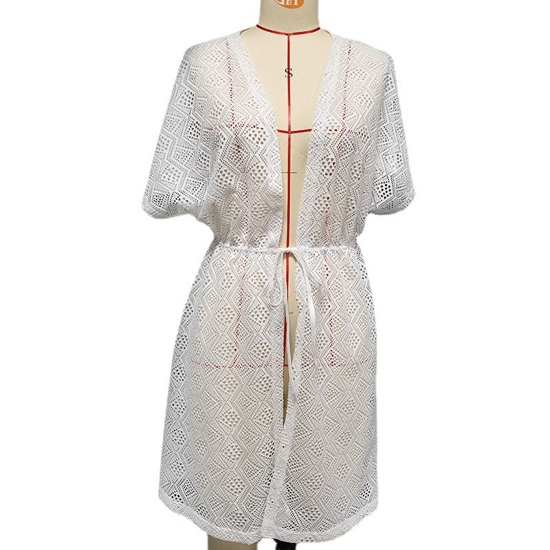 Damen eleganter Häkel-Strandüberwurf EB