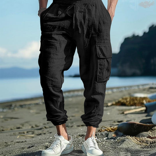 Herren Cargo-Hose mit elastischem Bund und praktischen Seitentaschen EB