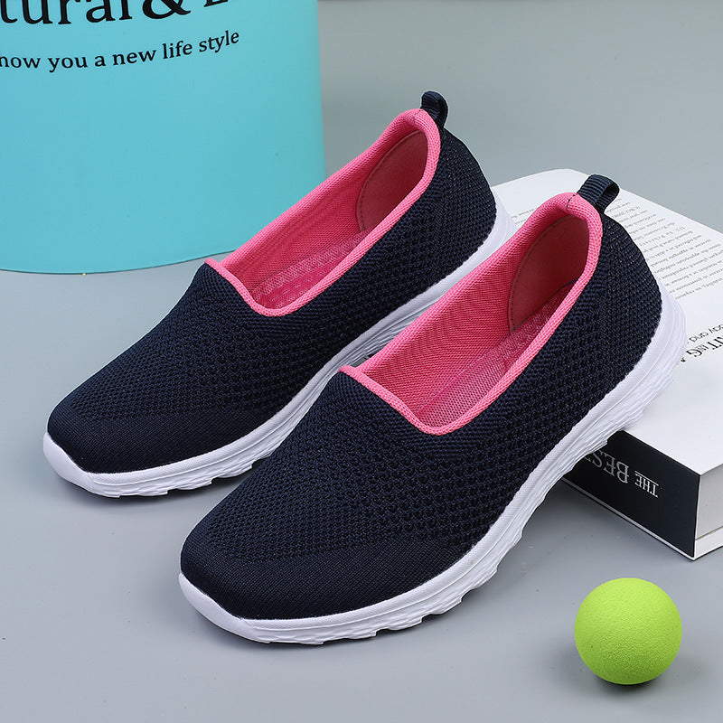 Damen Bequeme Slip-On Sneaker mit atmungsaktivem Obermaterial EB