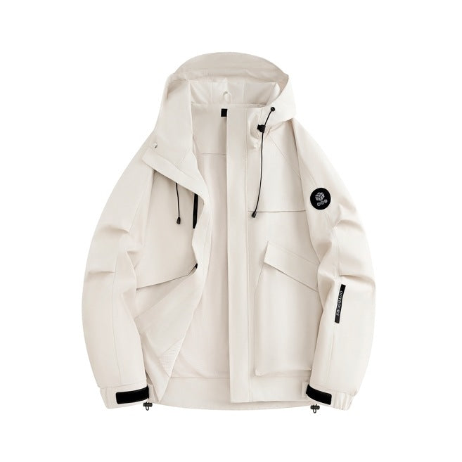 Herren multifunktionale Outdoor-Jacke mit verstellbarer Kapuze EB
