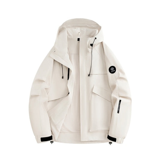Herren multifunktionale Outdoor-Jacke mit verstellbarer Kapuze EB