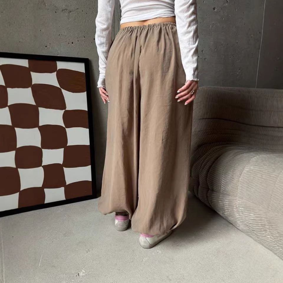 Damen weite Harem-Ballonhose mit hohem Elastikbund, Tunnelzug und lässiger Weite Eichborn Berlin