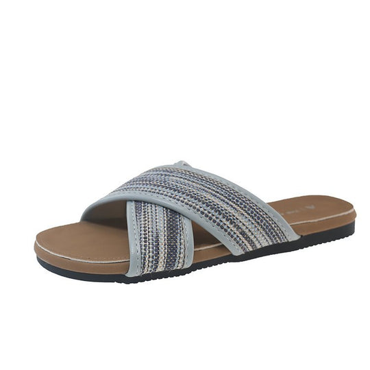 Damen modische Sandalen mit Pompons EB