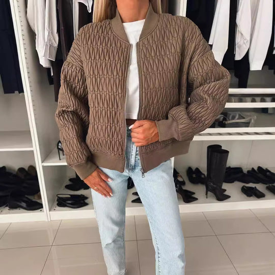 Damen elegante Steppjacke mit voluminösen Ärmeln EB