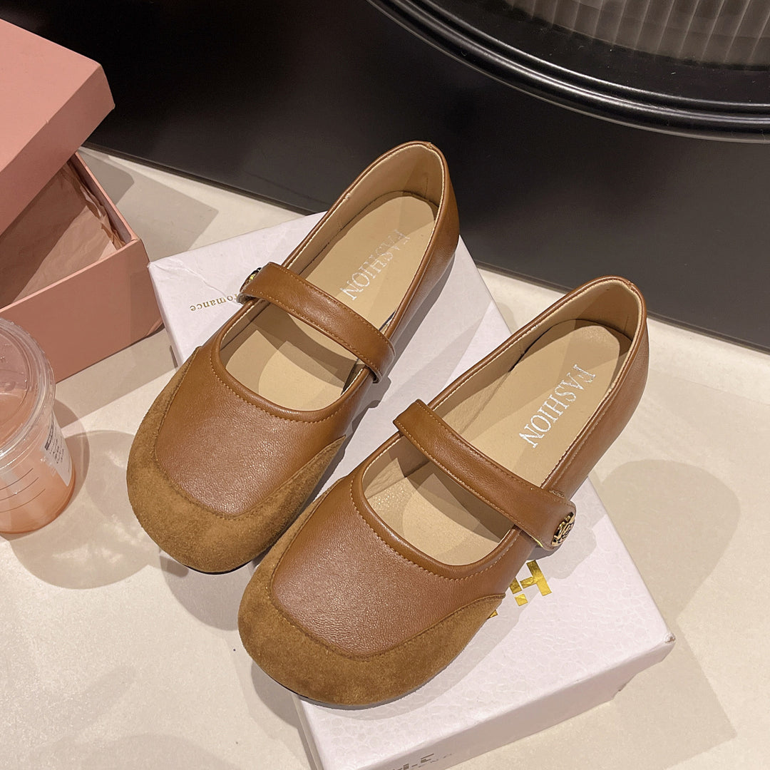Damen elegante Ballerinas mit dekorativem Riemchen und hochwertiger Sohle EB