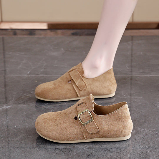Damen Komfortable Slipper mit praktischem Klettverschluss EB