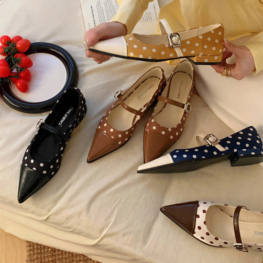 Damen elegante Slingback-Ballerinas mit gepolstertem Riemchen und stilvollem Punkten EB