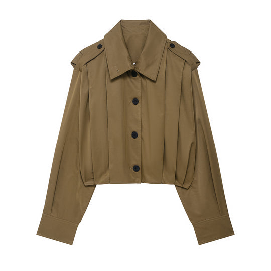 Damen lässige cropped Jacke EB