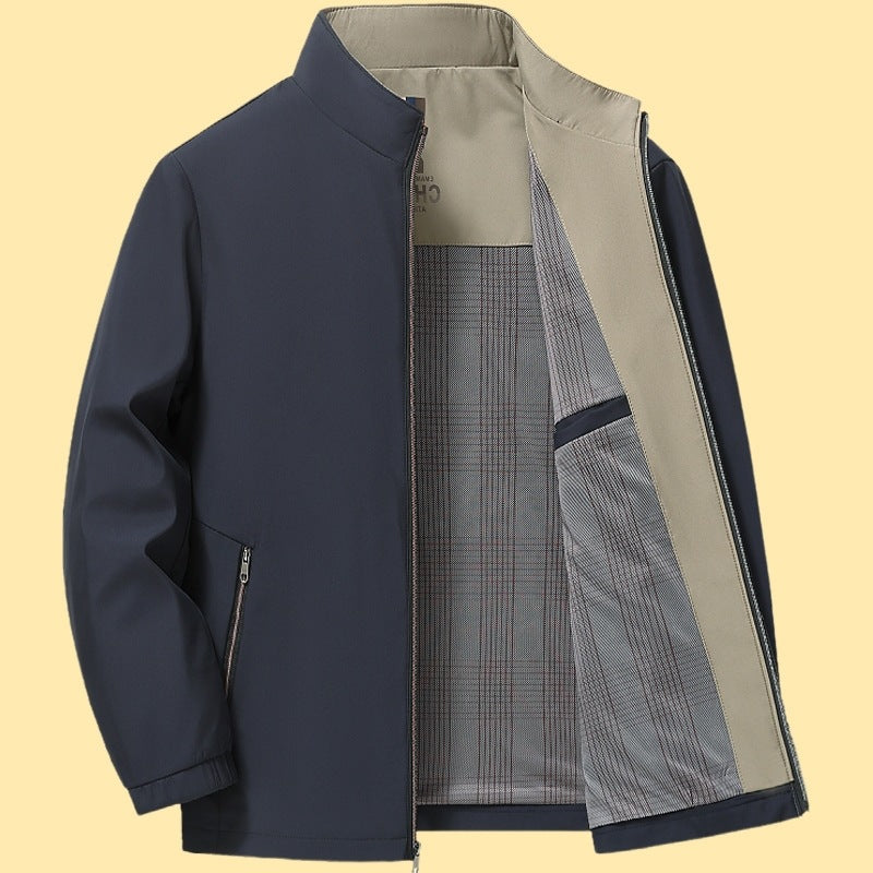 Herren elegante Freizeitjacke mit Stehkragen EB