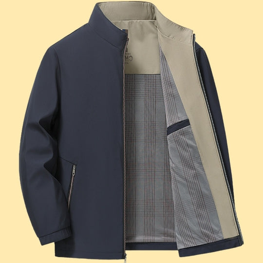 Herren elegante Freizeitjacke mit Stehkragen EB