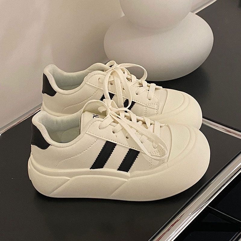 Damen modische Plattform Sneakers mit einzigartigem Schnürsystem EB